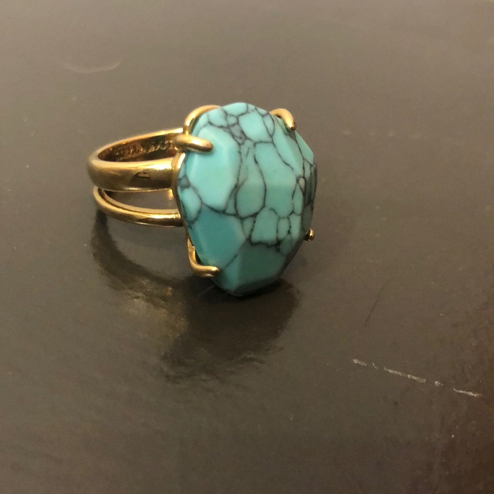 Stella & Dot Turquoise and Gold Ring